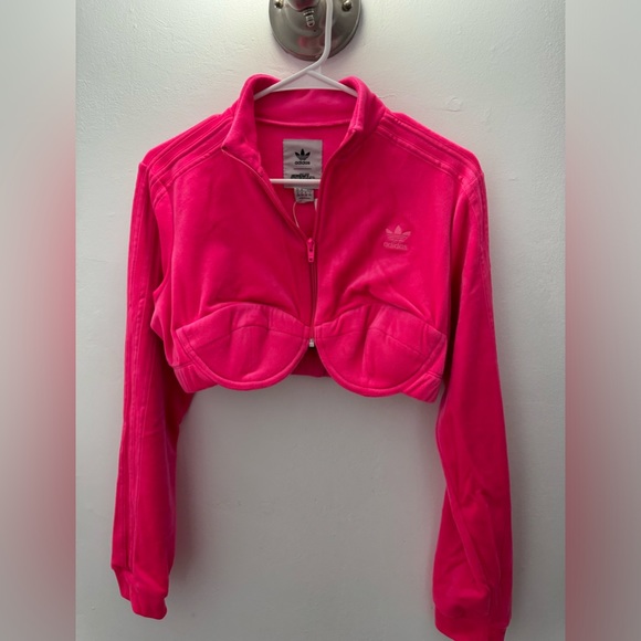 adidas Originals x Jeremy Scott Women's Fashion Casual Velvet Jacket Pants New - Picture 2 of 5